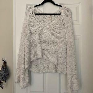Free people woven bell sleeve sweater